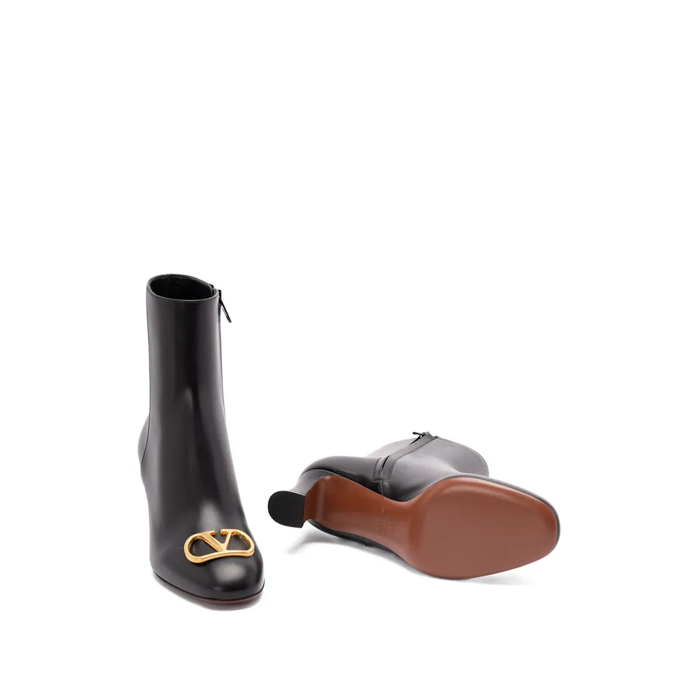 60Mm Logo-Plaque Leather Boots