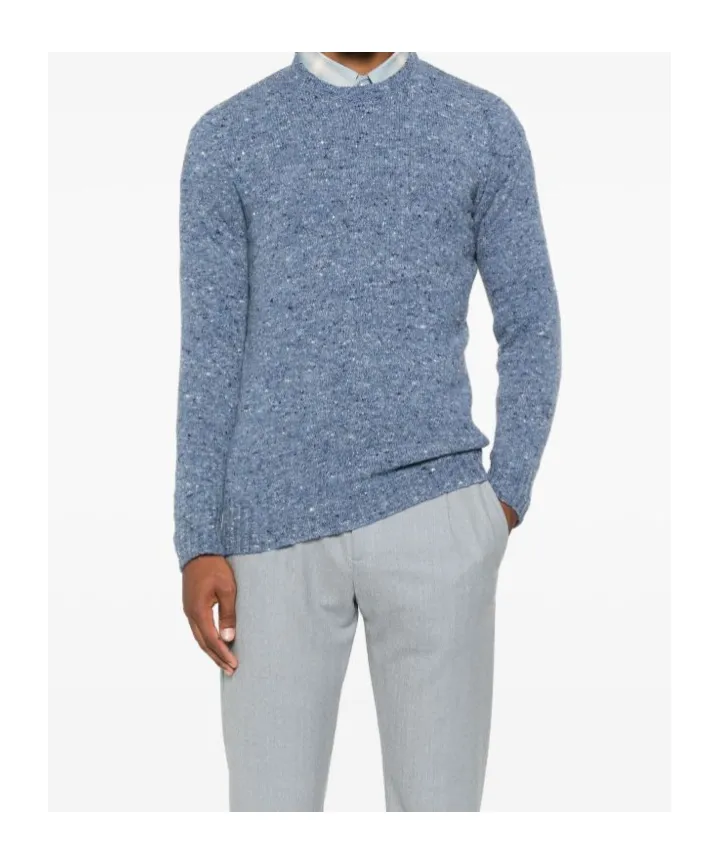 Speckled Round-Neck Sweater