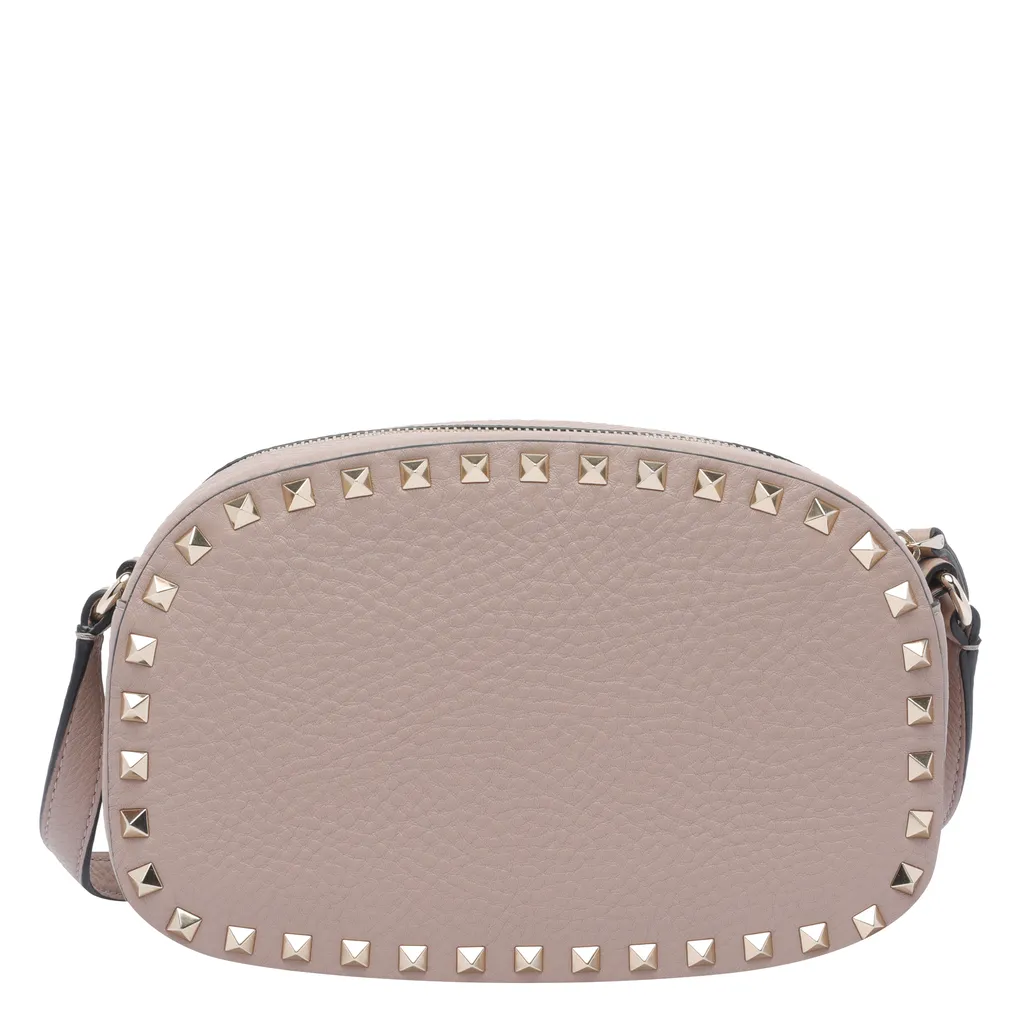 Stud-Embellishment Leather Crossbody Bag