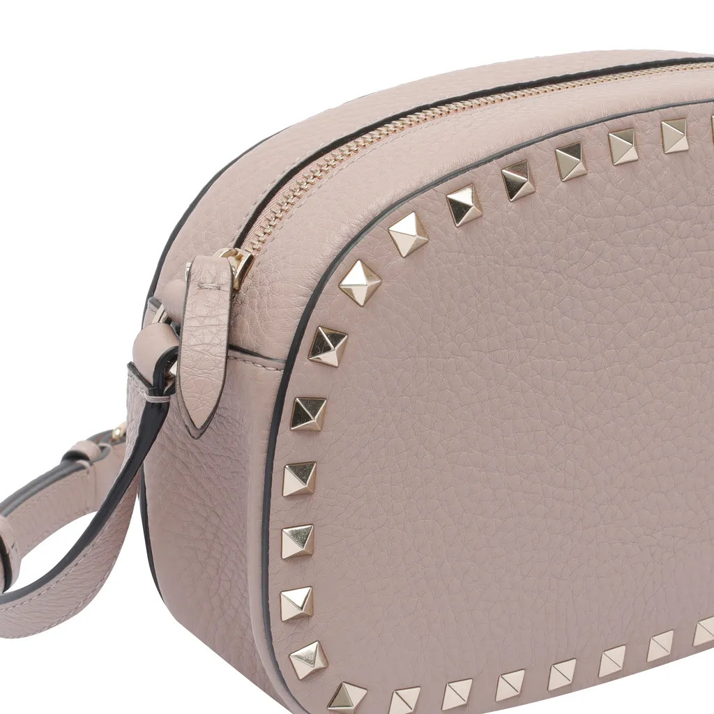 Stud-Embellishment Leather Crossbody Bag