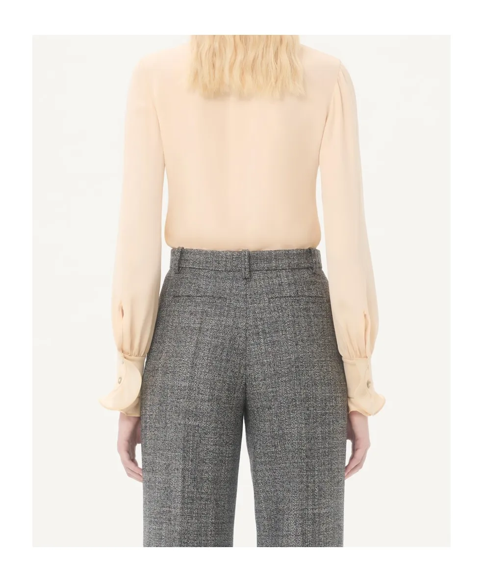 Valentino	Georgette Ruffled Collar Button-Up Blouse