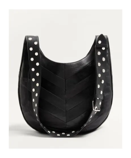 Valentino Hoboho Chevron Patterned Logo Plaque Shoulder Bag