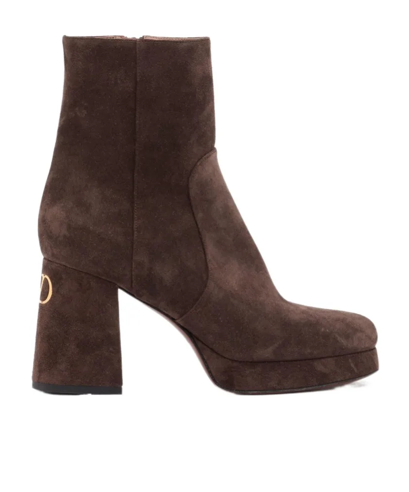 Valentino Fawcette Zip-Up Ankle Boots