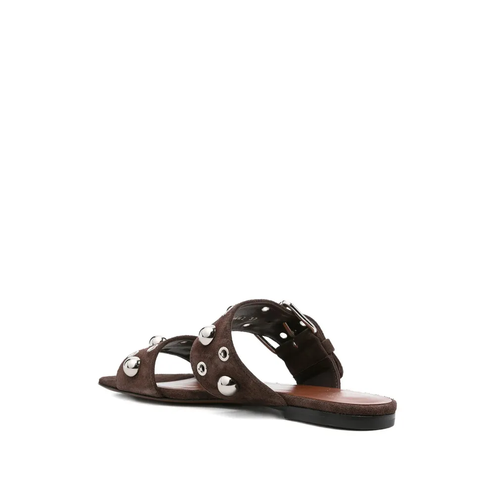 Valentino Eyelet Detailed Buckled Sandals