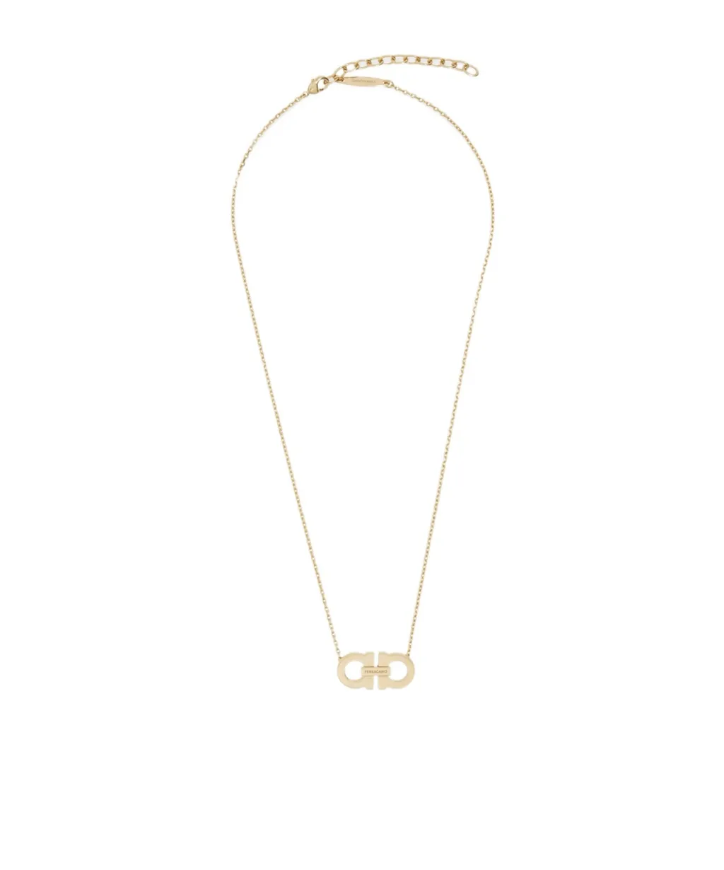 Ferragamo Gancini Charm Claw Fastened Necklace