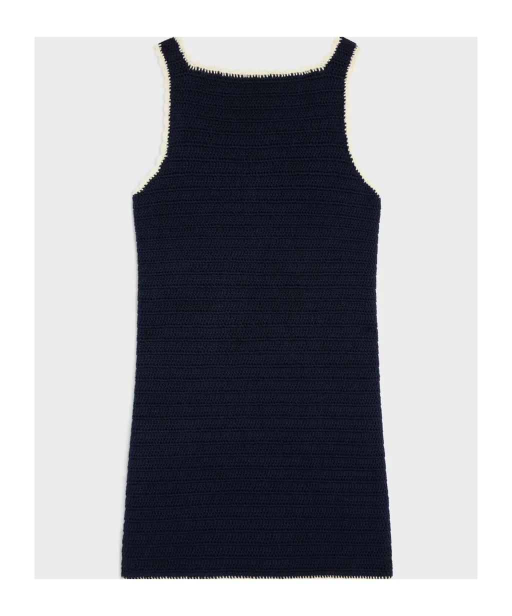 Mini Dress In Crocheted Cotton