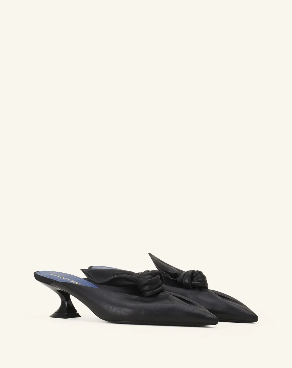 Lanvin Midnight Step Bow Detailed Heeled Mules