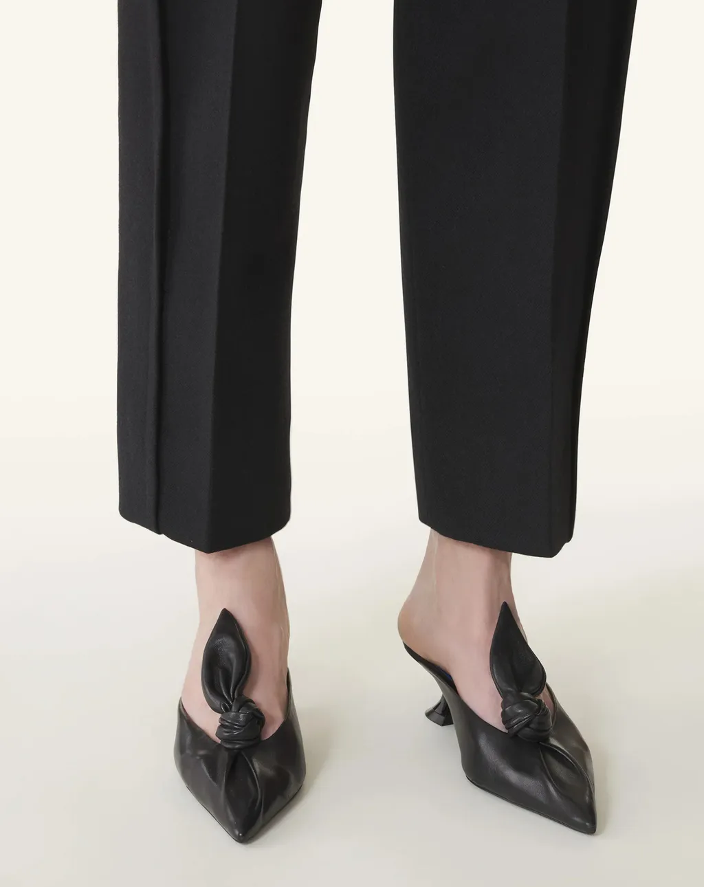 Lanvin Midnight Step Bow Detailed Heeled Mules