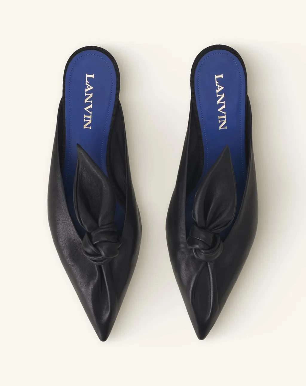 Lanvin Midnight Step Bow Detailed Heeled Mules