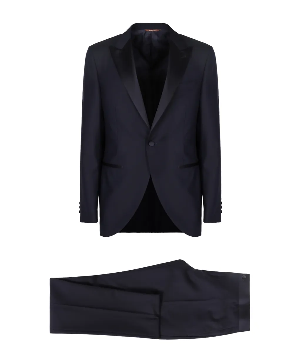 Canali Satin Lapel Two-Piece Suit