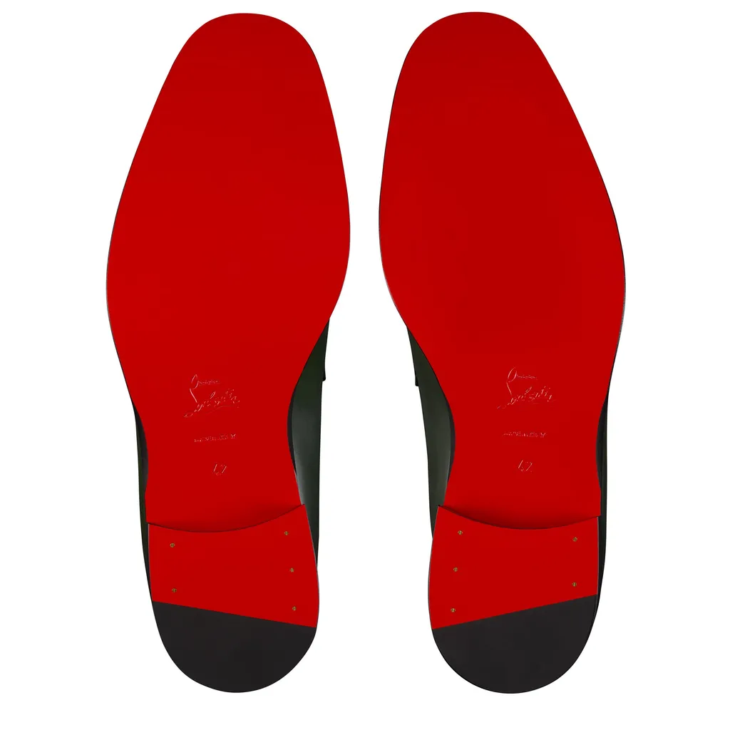 Leather-Trimmed Metal-Detail Loafers