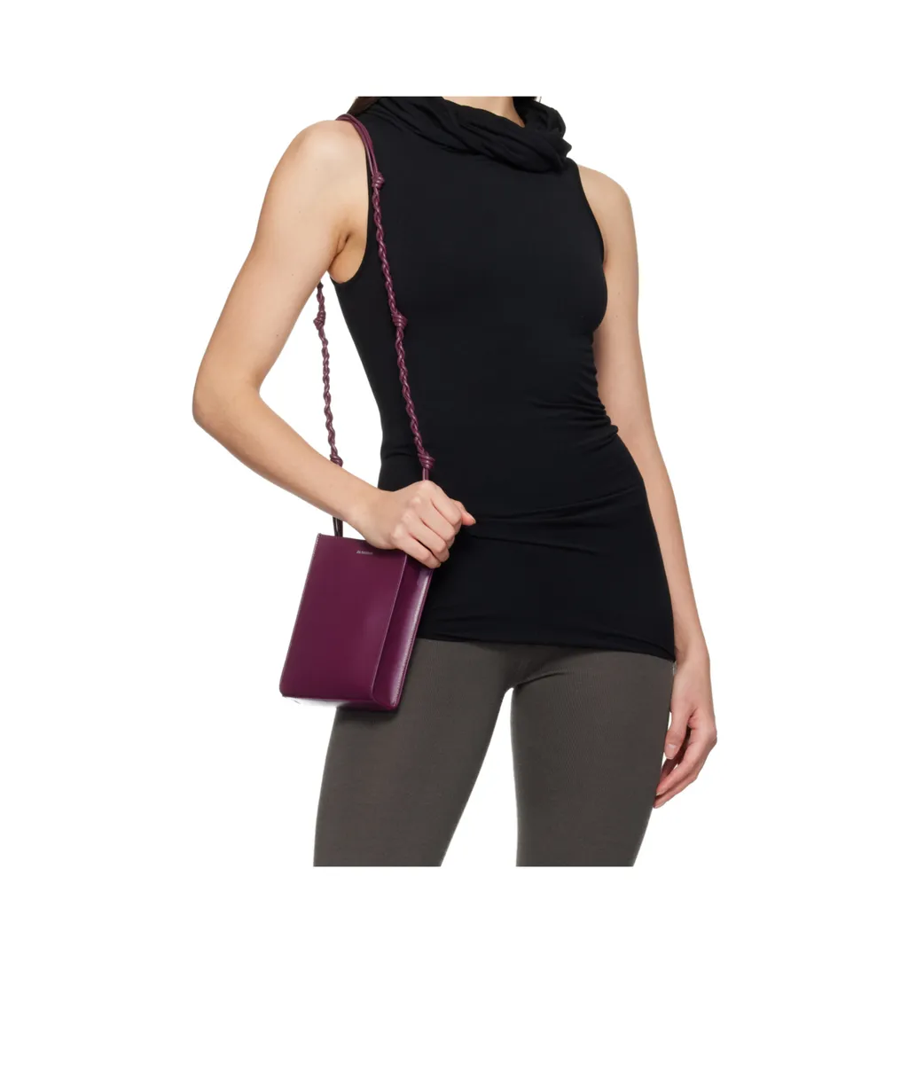 Jil Sander Tangle Small Logo Embossed Crossbody Bag