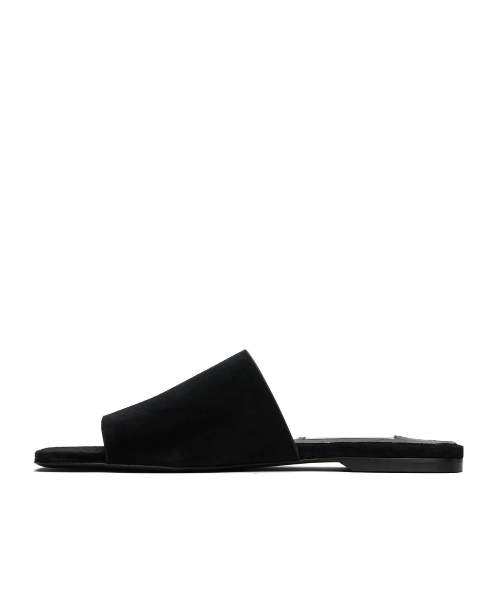 Velour-Leather Sandals