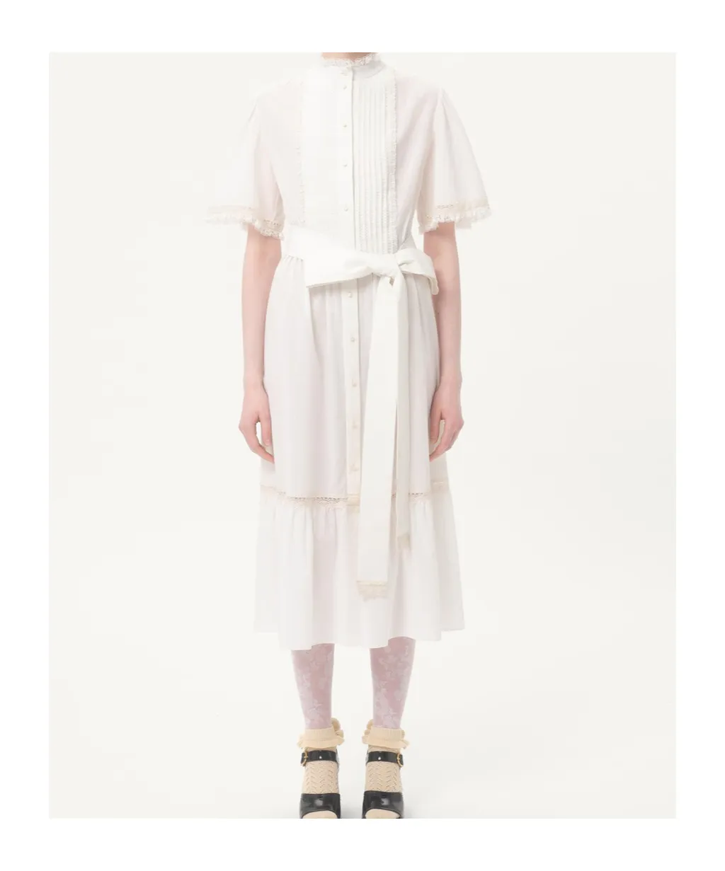 Midi Dress In Cotton Muslin
