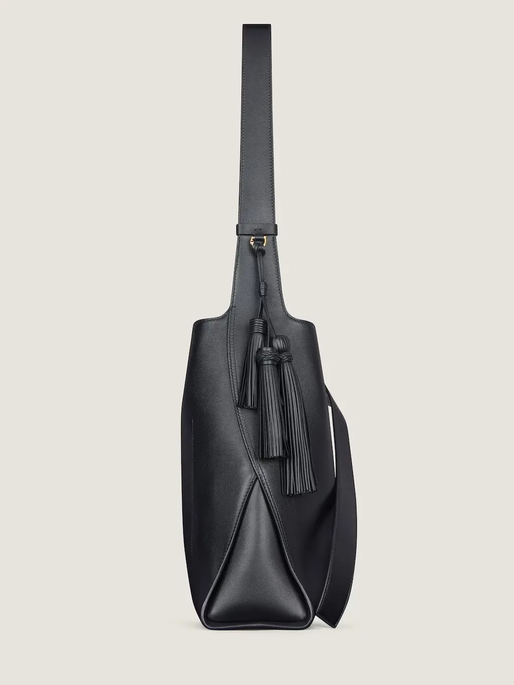 Medium Belted Hobo Bag In Leather
