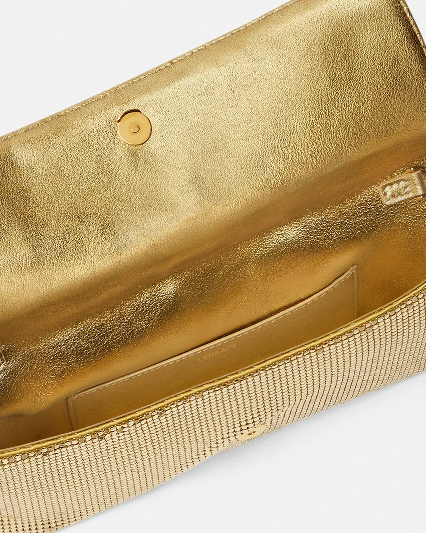 Versace Embellished Chain-Linked Clutch Bag