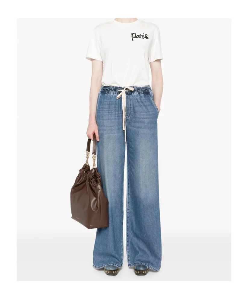 Elasticated-Waistband Jeans