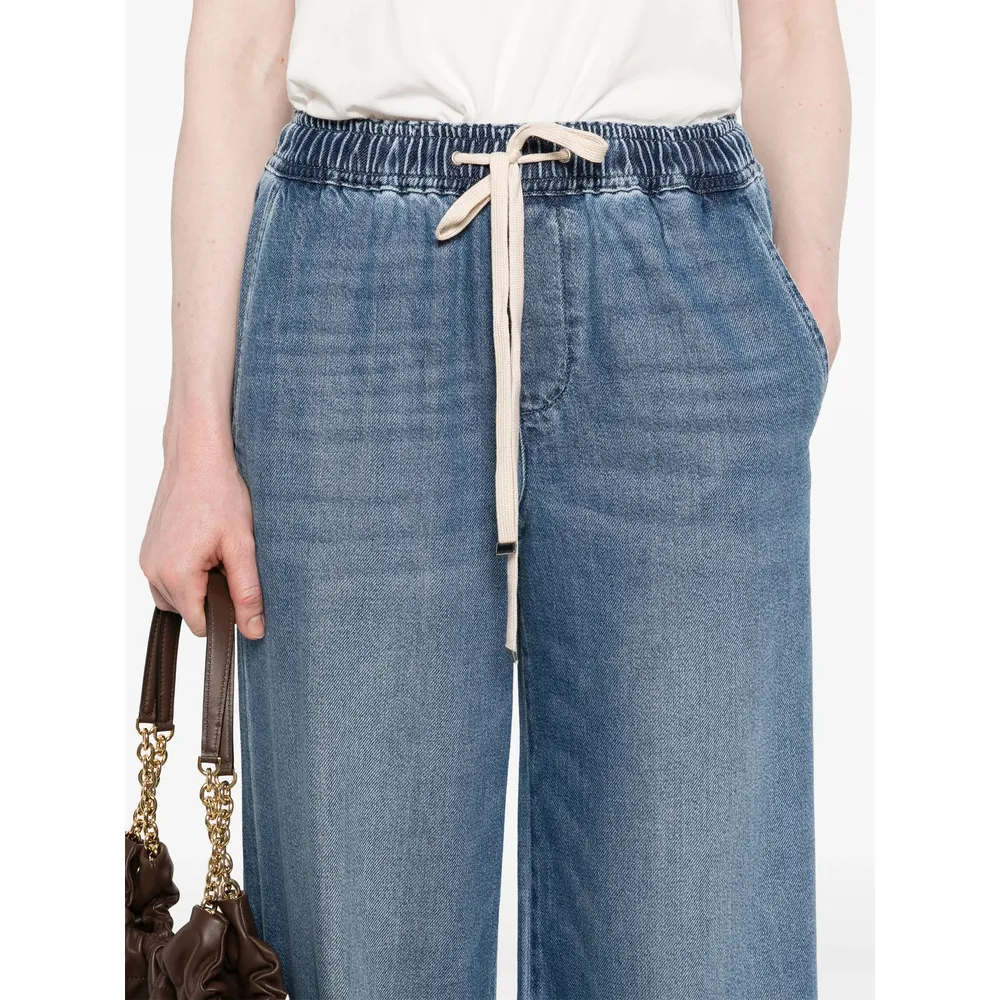 Elasticated-Waistband Jeans
