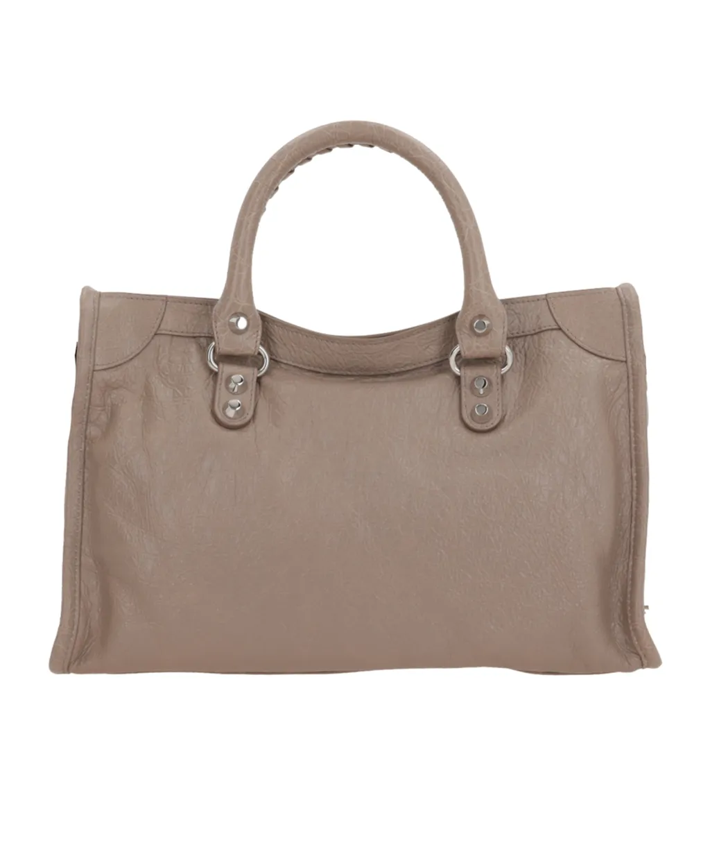 Le City Leather Studded Handbag