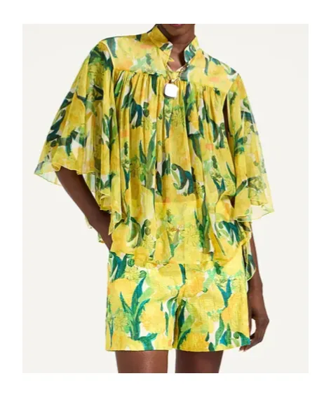Lemon-Print Blouse