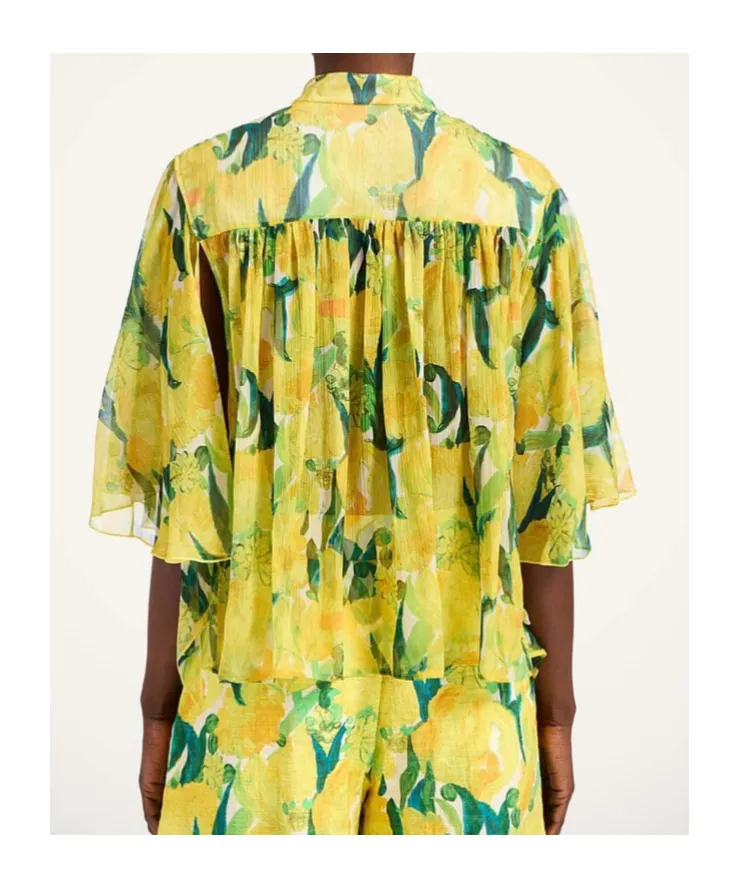 Lemon-Print Blouse