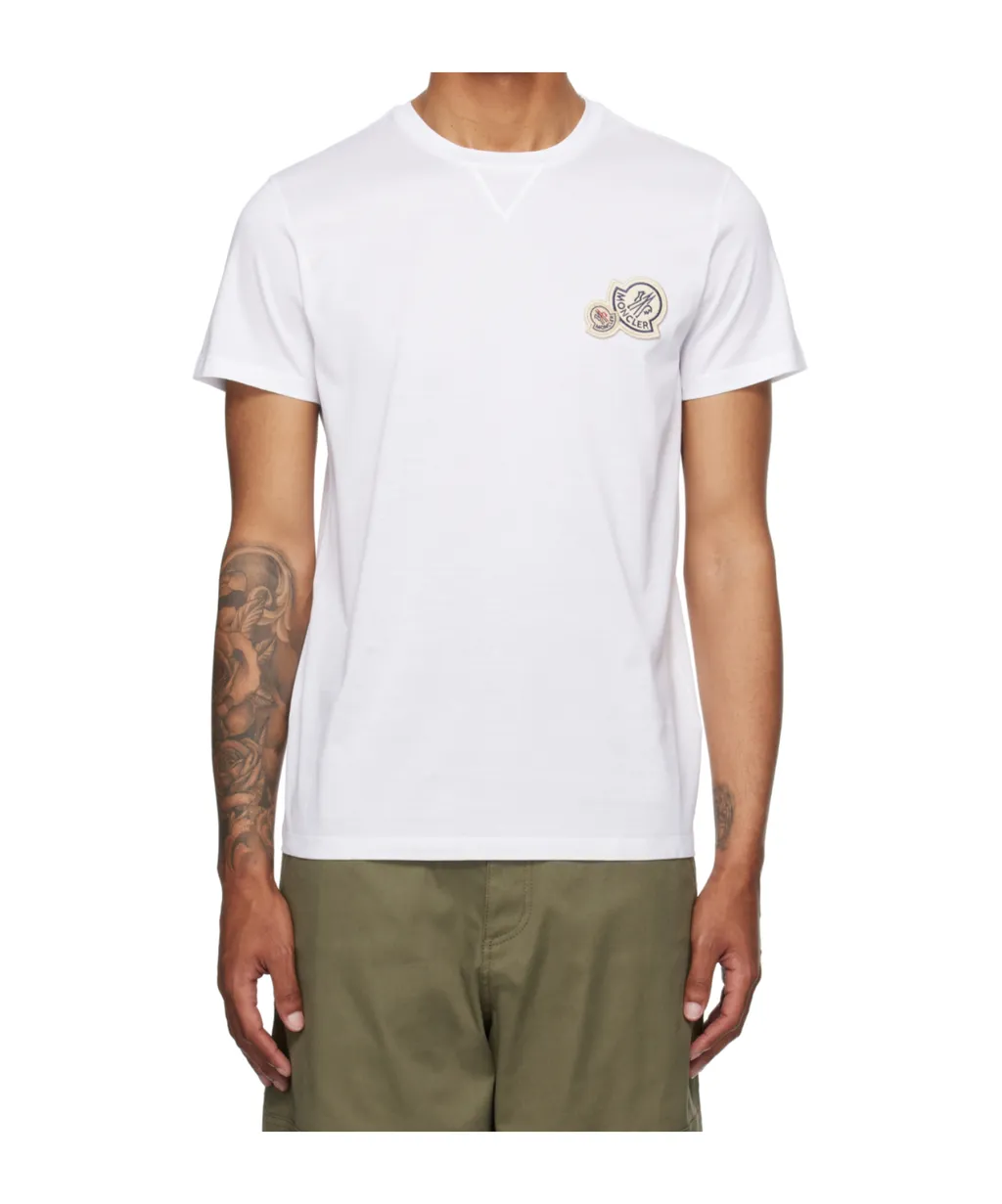 Moncler Logo Embroidered Crewneck T-Shirt