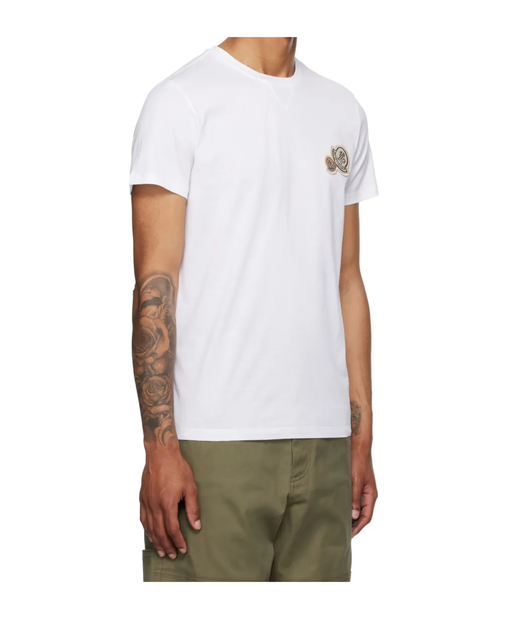 Moncler Logo Embroidered Crewneck T-Shirt