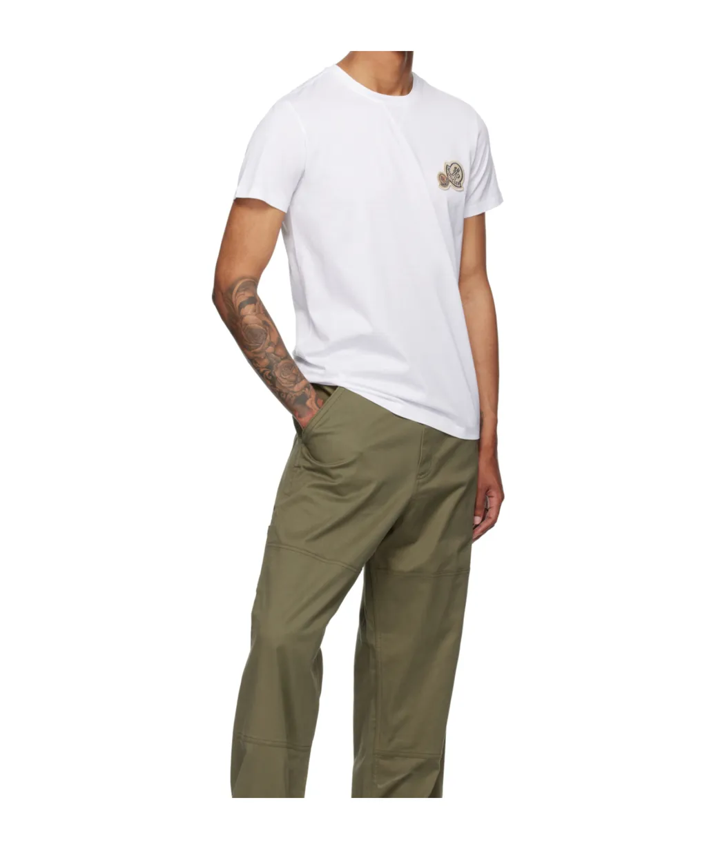 Moncler Logo Embroidered Crewneck T-Shirt