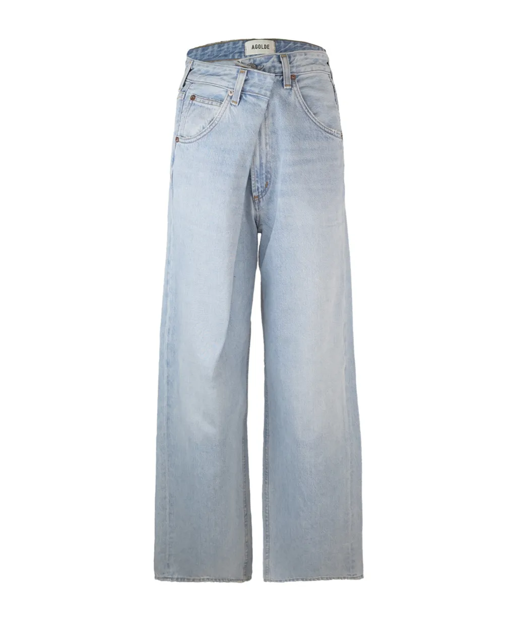Twisted Open-And-Closed Wrangler Jeans