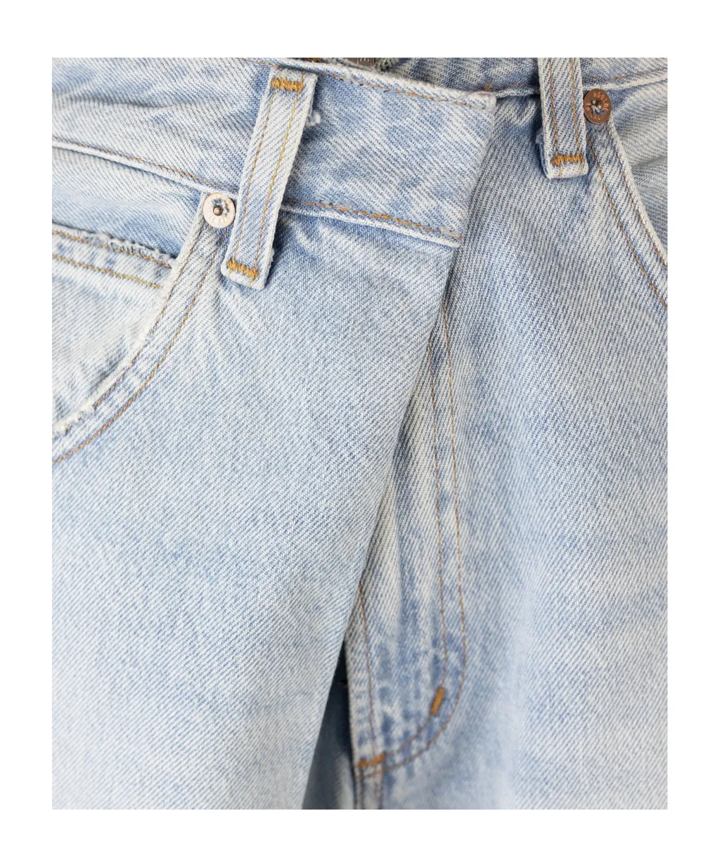 Twisted Open-And-Closed Wrangler Jeans