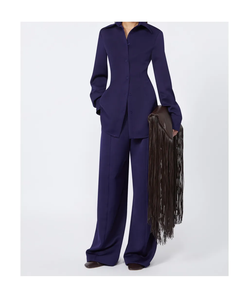Sportmax Soffy Fringes Logo Debossed Pouch