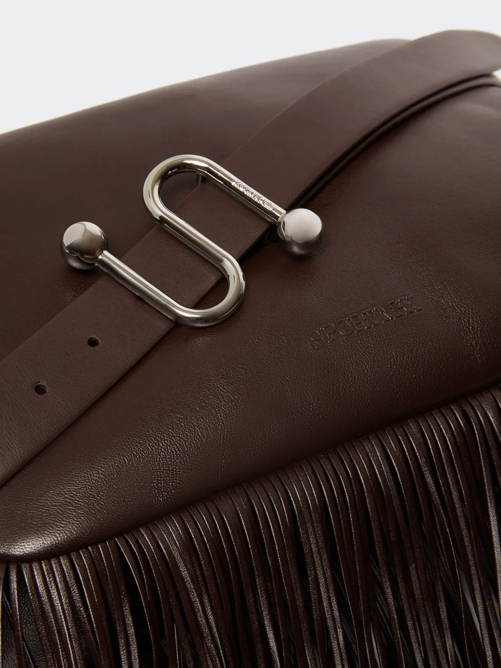 Sportmax Soffy Fringes Logo Debossed Pouch