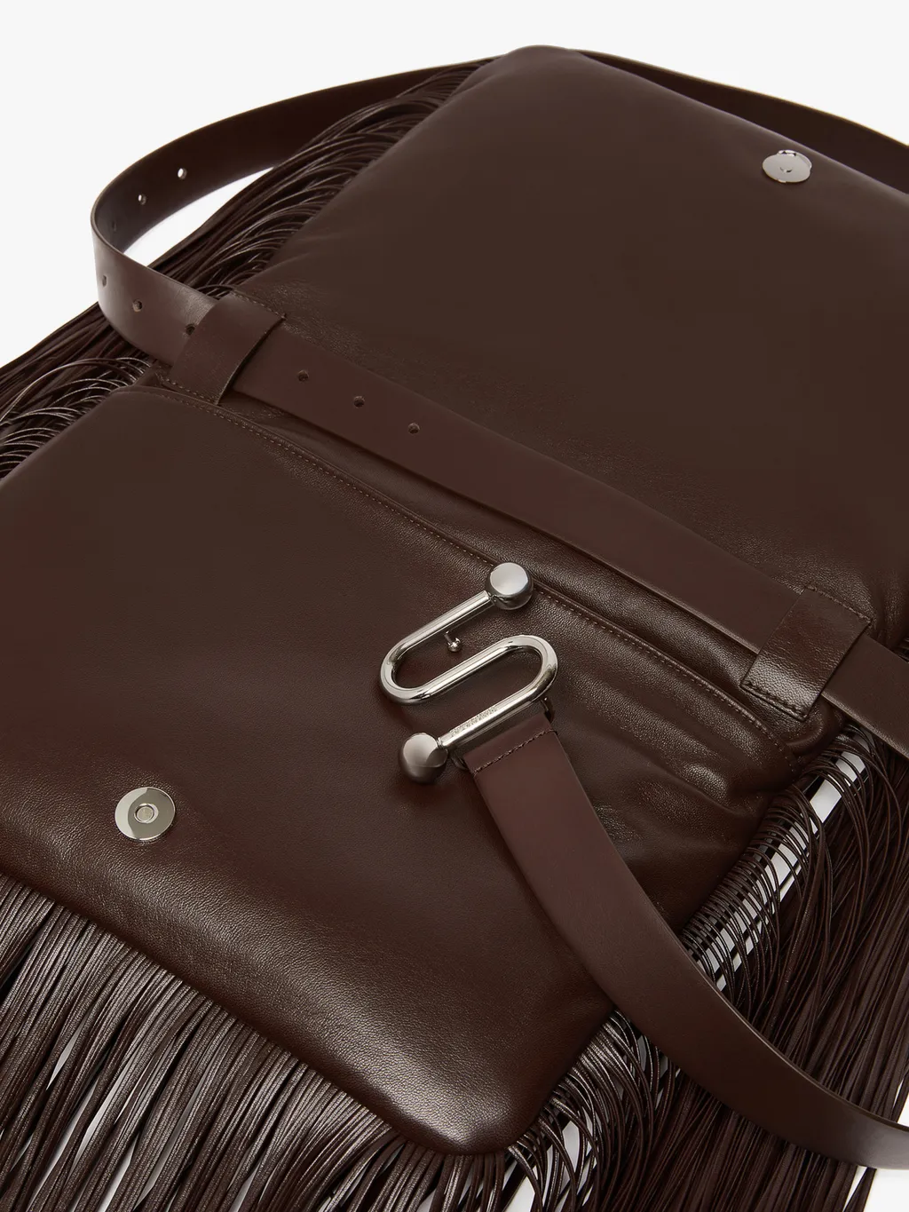 Sportmax Soffy Fringes Logo Debossed Pouch