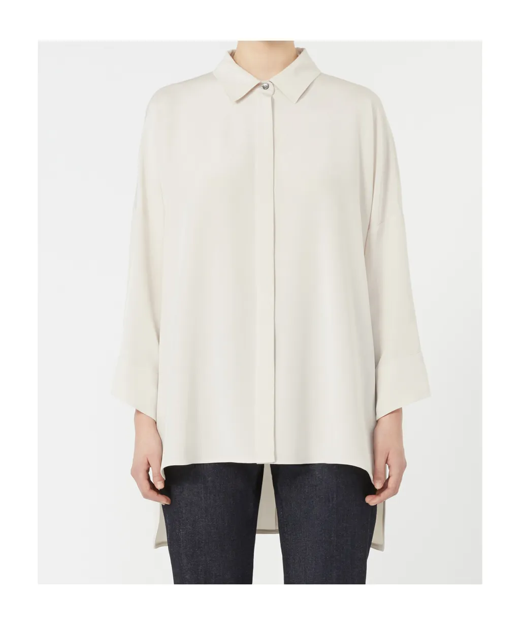 Oversized Crepe De Chine Shirt