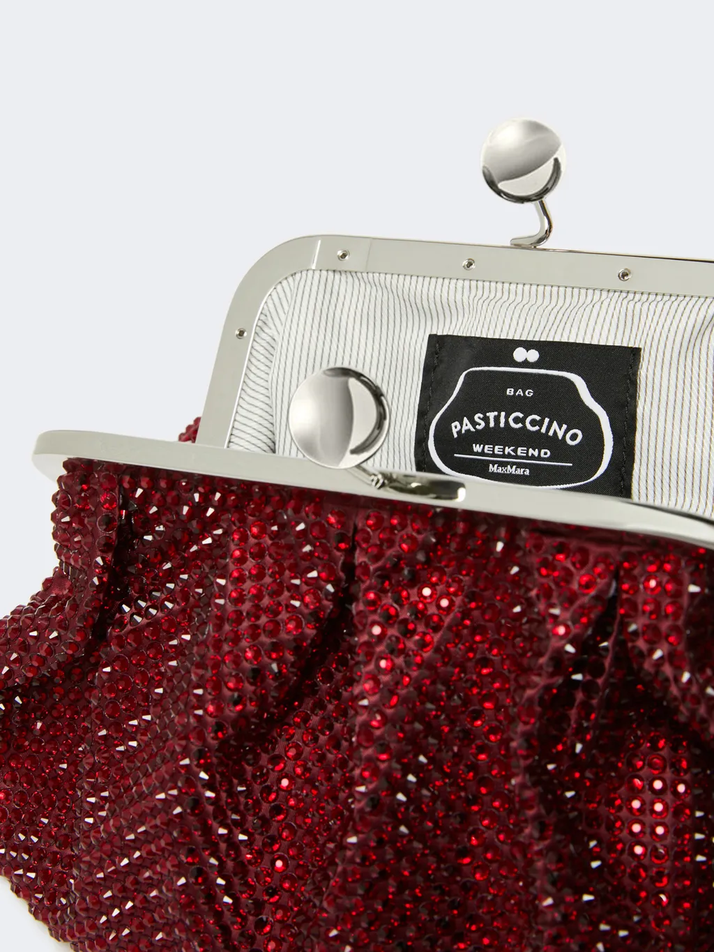 Small Pasticcino Bag In Satin With Rhinestones