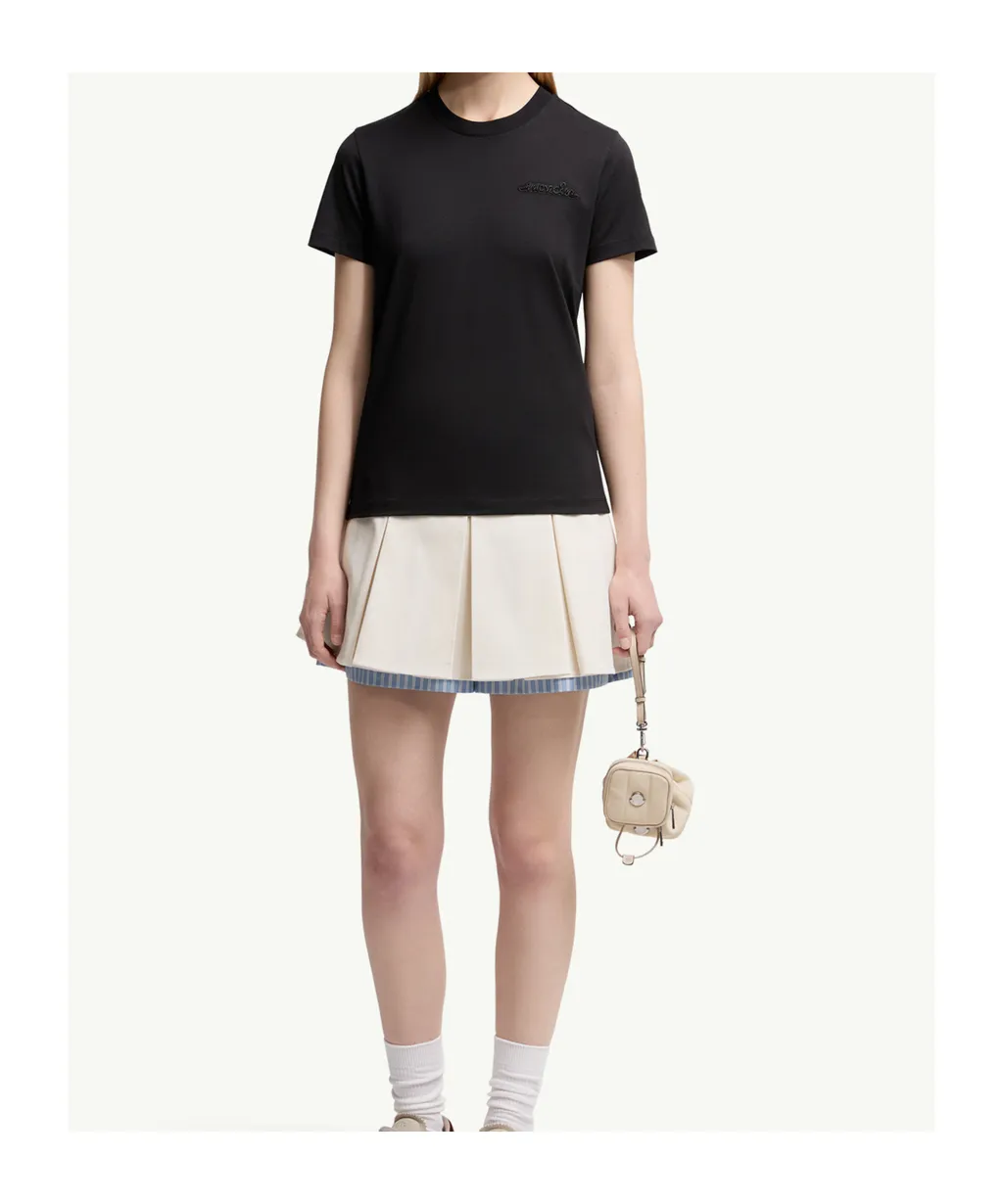 Moncler Logo Embroidered Crewneck T-Shirt