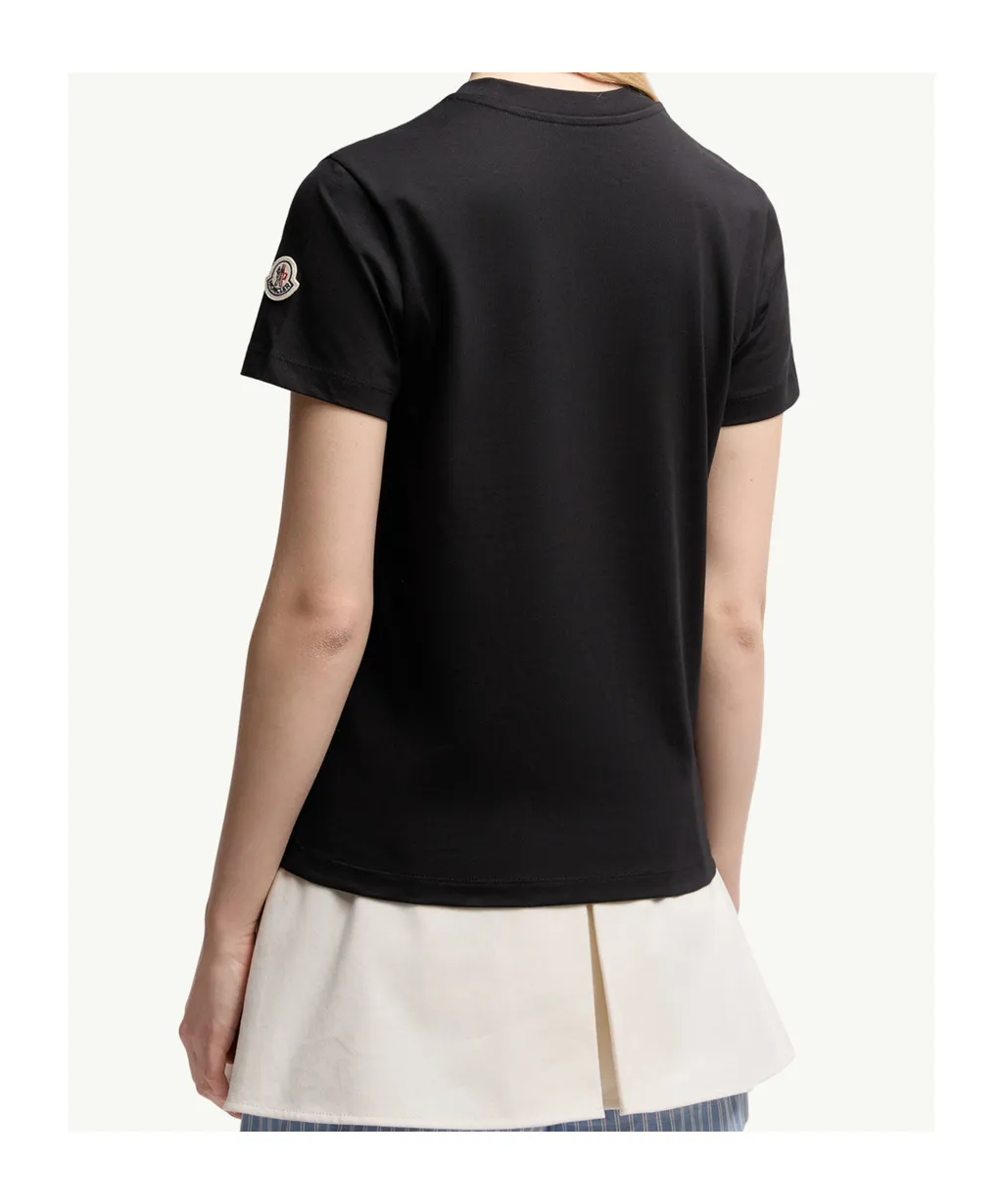 Moncler Logo Embroidered Crewneck T-Shirt