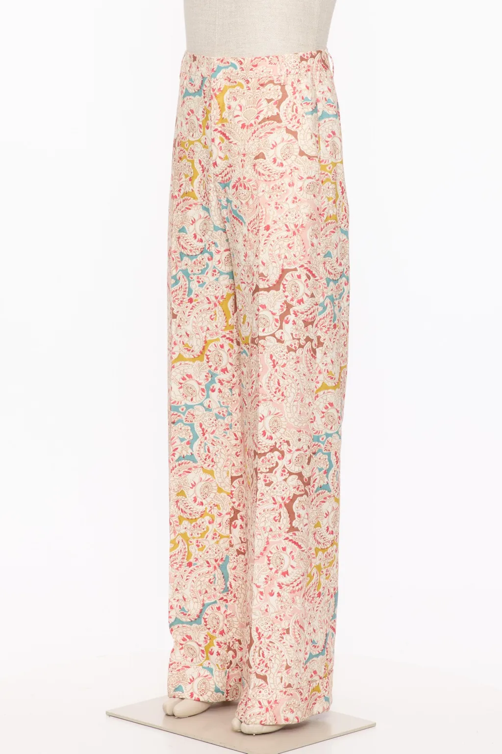 Paisley-Print Hemp Trousers