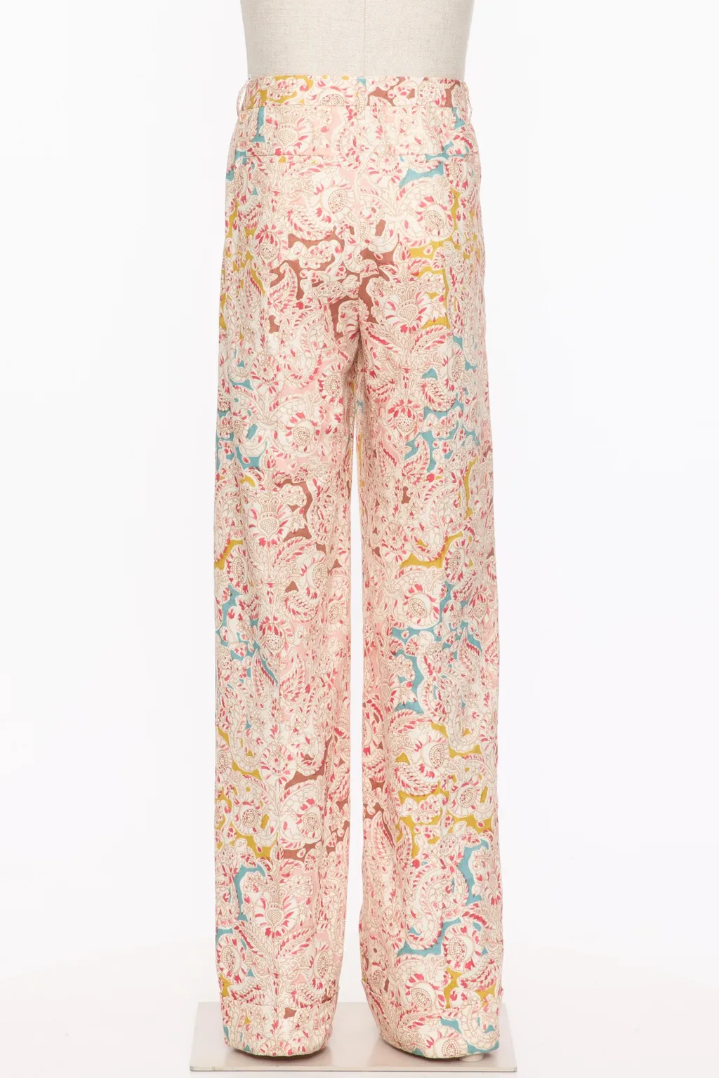 Paisley-Print Hemp Trousers