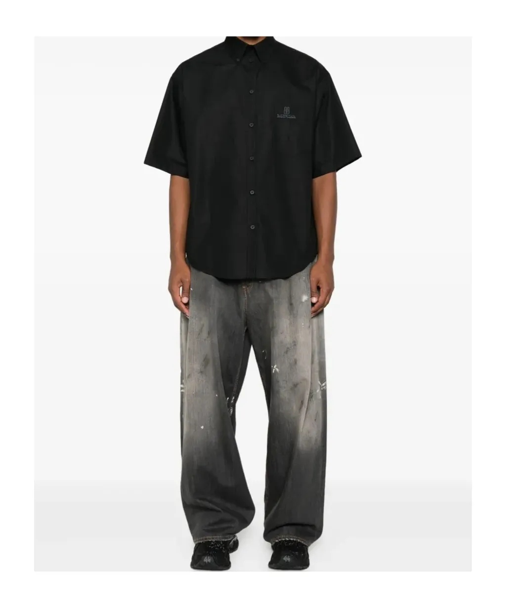 Embroidered-Logo Short-Sleeve Shirt