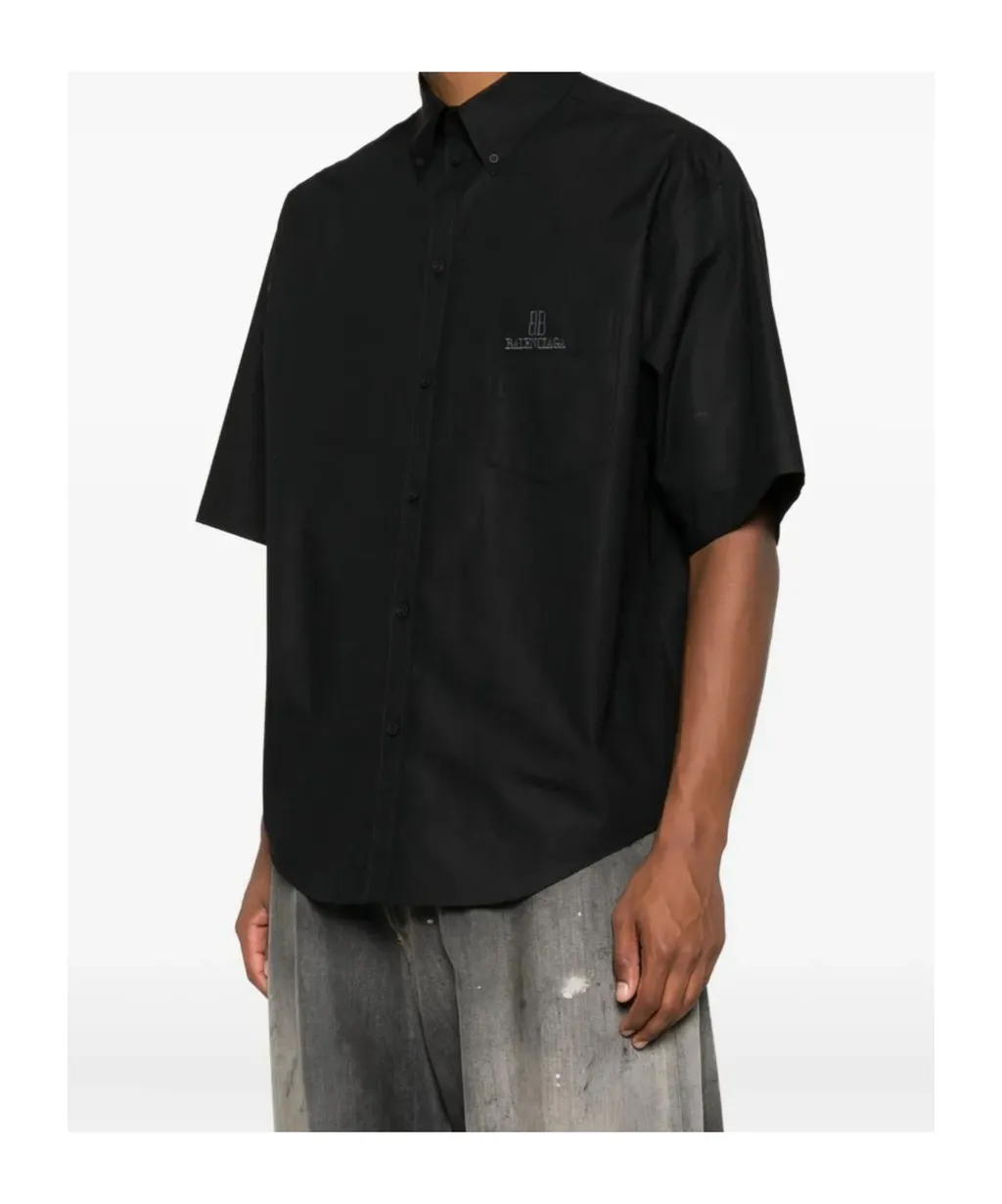 Embroidered-Logo Short-Sleeve Shirt