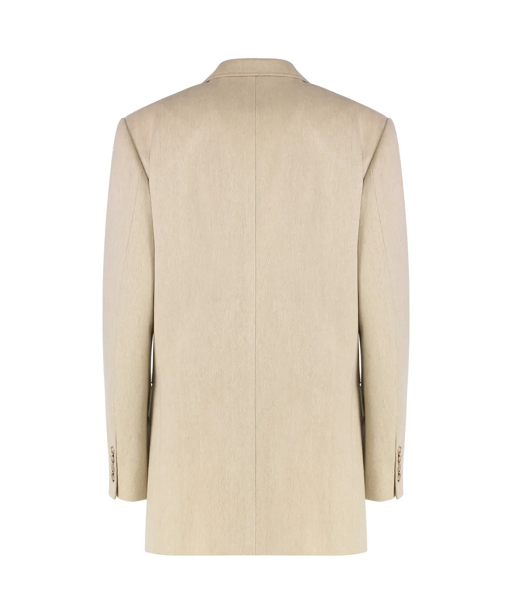 Victoria Beckham Peak-Lapel Double-Breasted Blazer