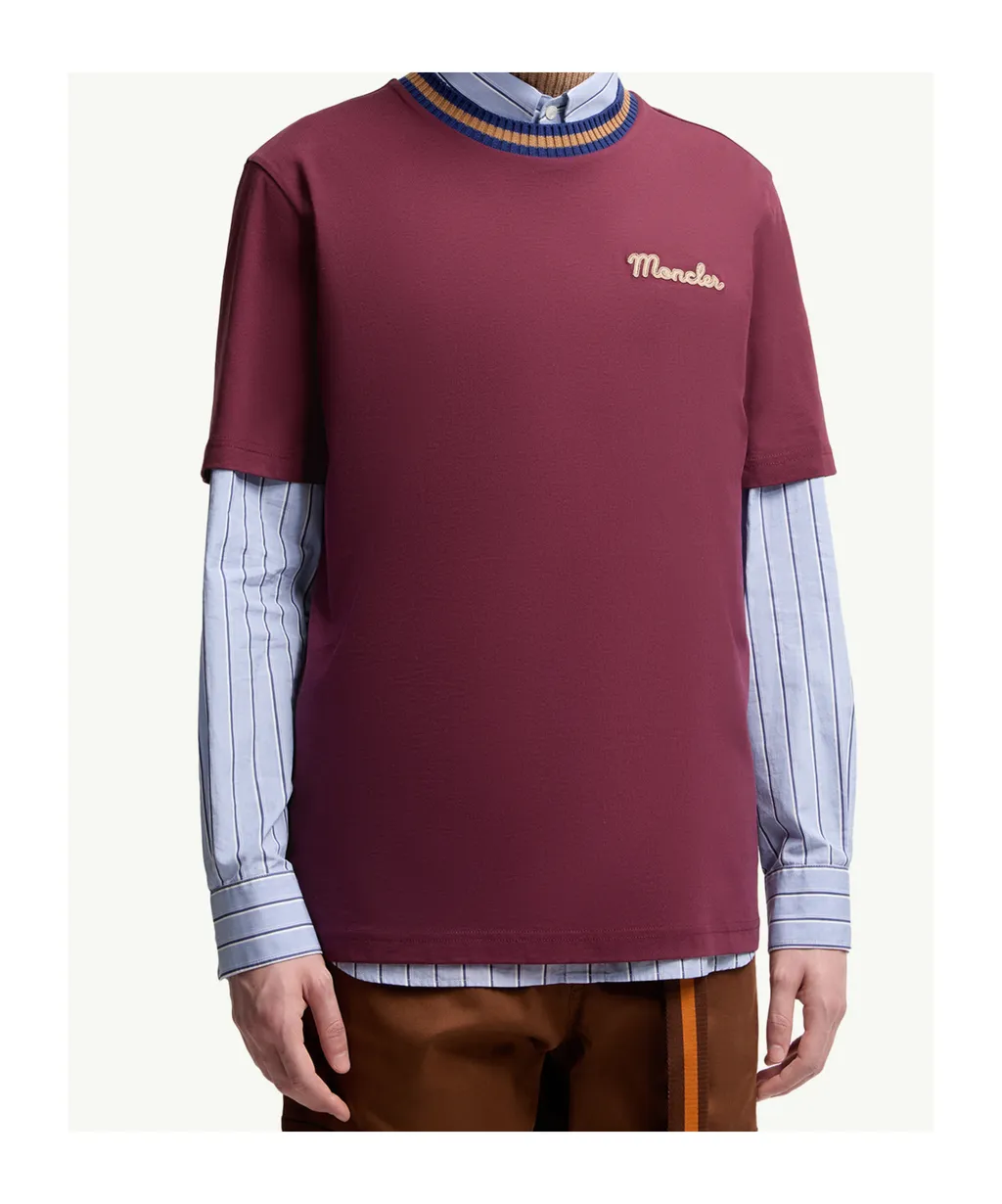 Moncler Logo-Embroidered Crewneck T-Shirt