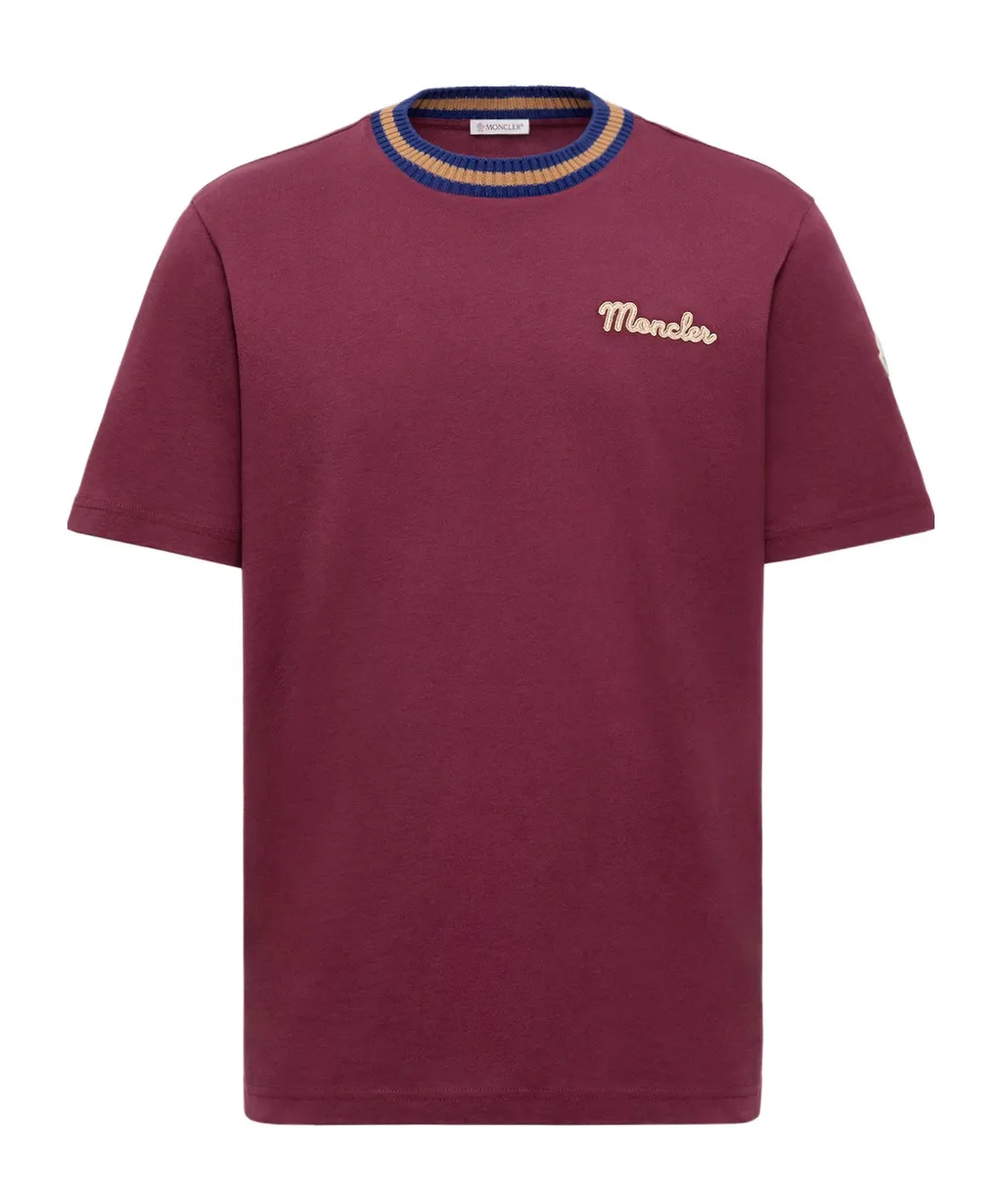 Moncler Logo-Embroidered Crewneck T-Shirt