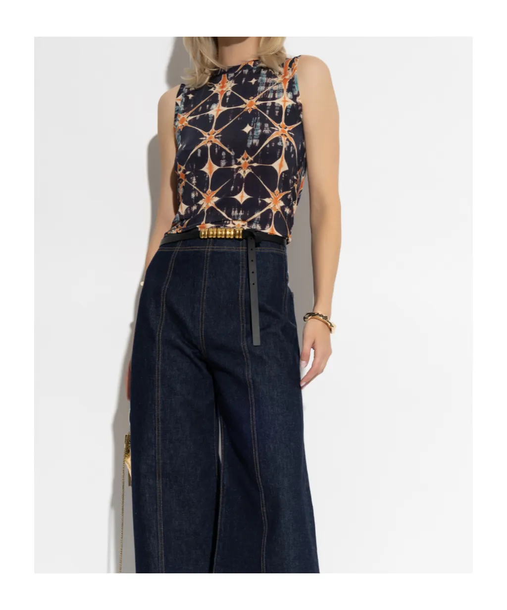 Ines Printed Sleeveless Top