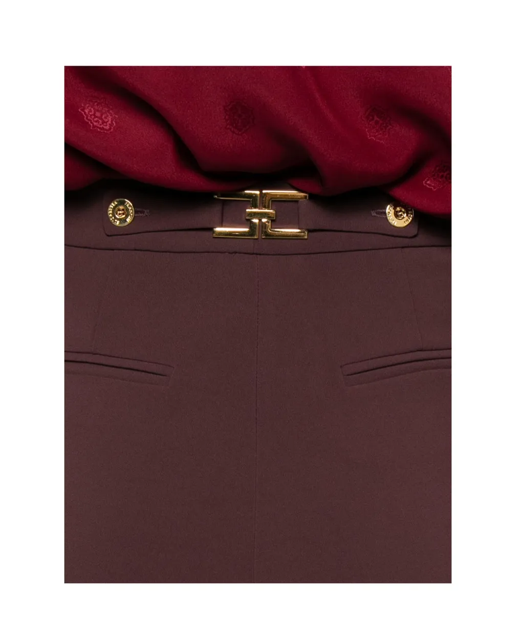 Elisabetta Franchi Embellished Crpe Trousers