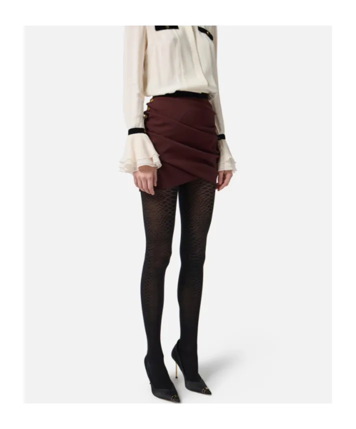 Elisabetta Franchi Drape Detailed Mini Skirt