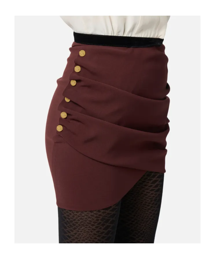 Elisabetta Franchi Drape Detailed Mini Skirt
