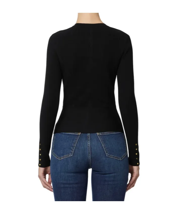 Elisabetta Franchi Crewneck Buttoned Knitted Cardigan