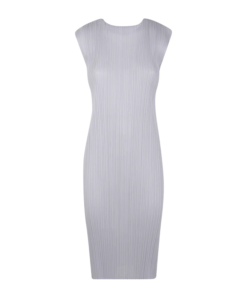 Plissé-Effect Midi Dress